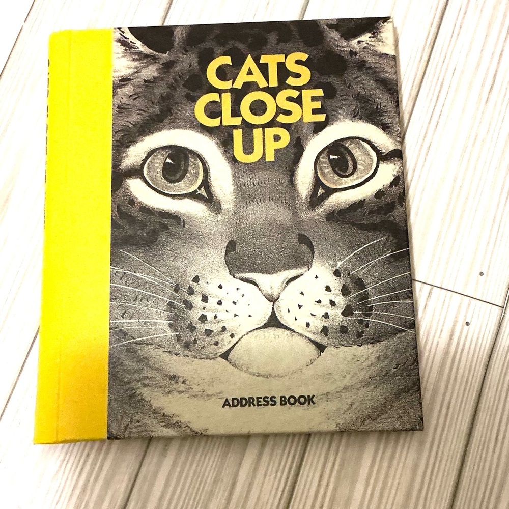 Yellow and Gray Cat Address Book